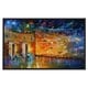 City At Night ' by Leonid Afremov Framed Oil Painting Print on Canvas ...