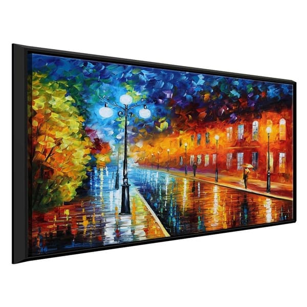 Blue Lights ' by Leonid Afremov Framed Oil Painting Print on Canvas ...