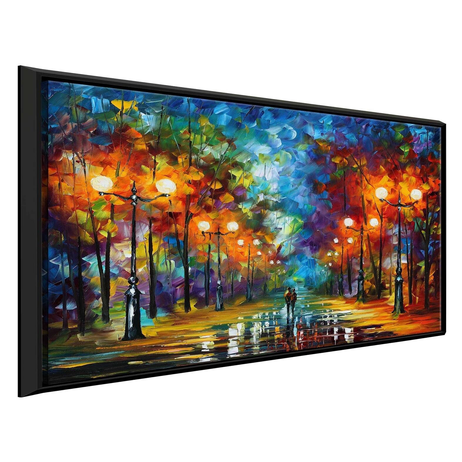 End Of Winter ' by Leonid Afremov Framed Oil Painting Print on Canvas ...