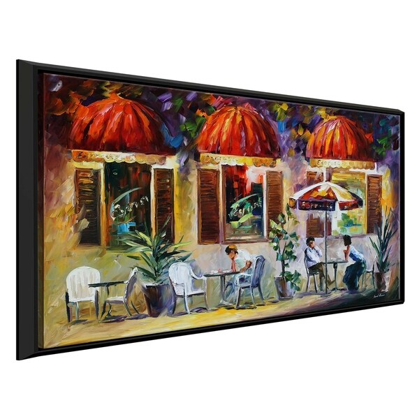 Espresso - Paris ' by Leonid Afremov Framed Oil Painting Print on Canvas