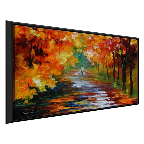 Gold Expanse ' by Leonid Afremov Framed Oil Painting Print on Canvas