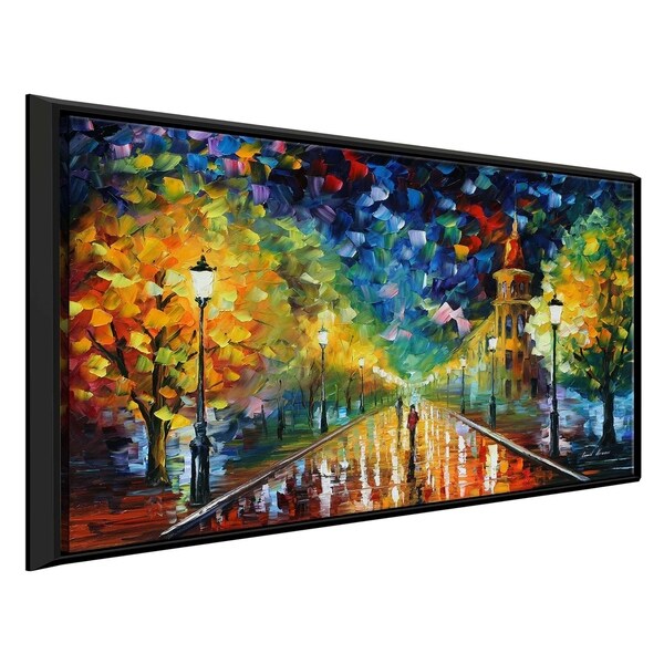 Gold Winter ' by Leonid Afremov Framed Oil Painting Print on Canvas