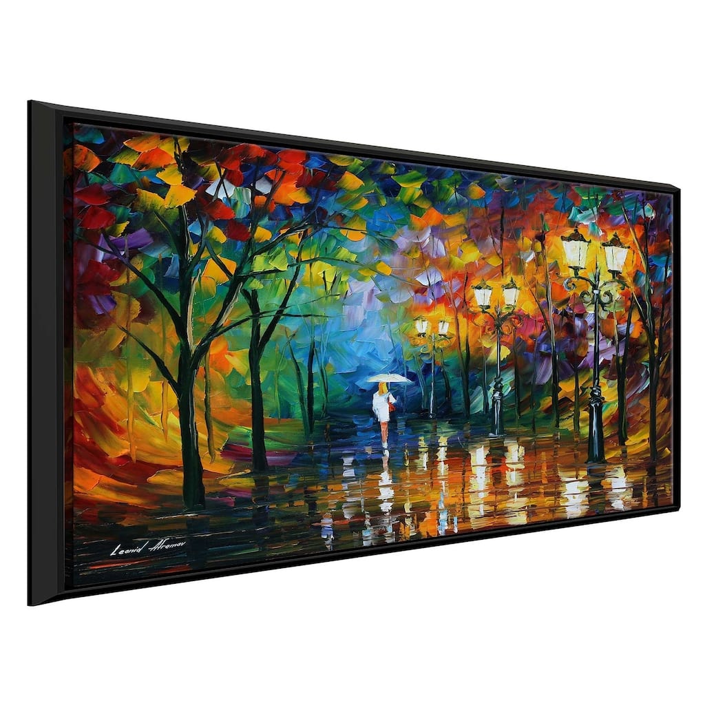 Late Stroll ' by Leonid Afremov Framed Oil Painting Print on Canvas