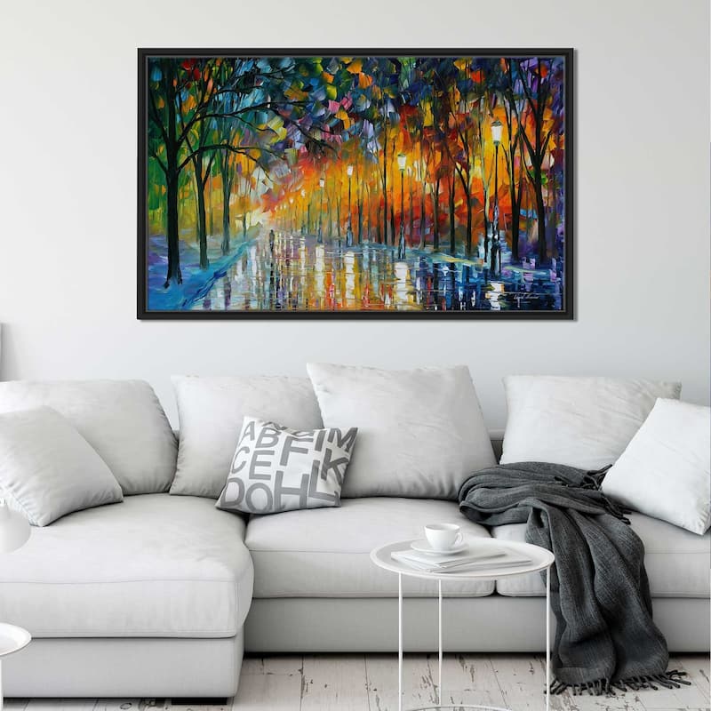 Ice Reflections ' by Leonid Afremov Framed Oil Painting Print on Canvas
