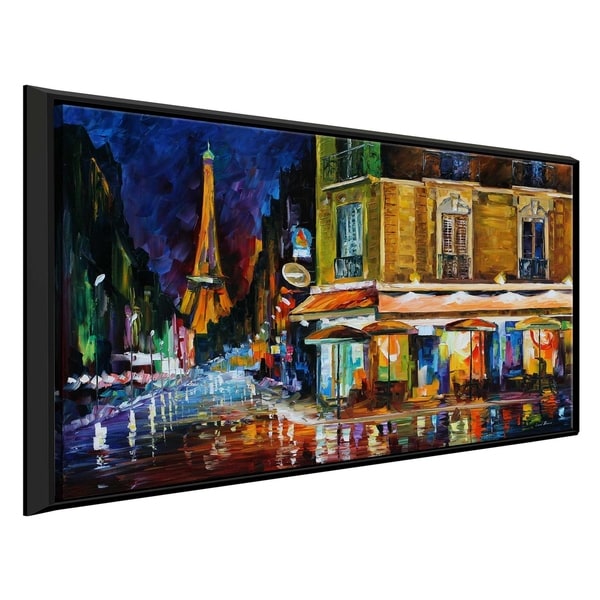 Paris - Recruitement Cafe ' by Leonid Afremov Framed Oil Painting Print on Canvas
