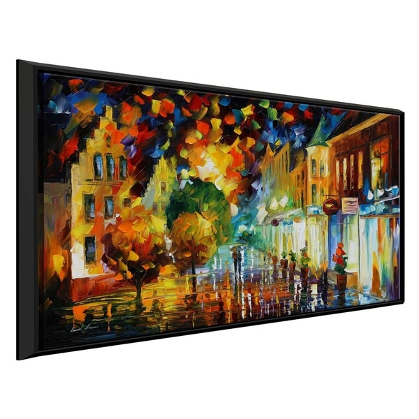 Night Attraction ' by Leonid Afremov Framed Oil Painting Print on Canvas