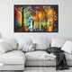 preview thumbnail 3 of 1, Rainy Wedding ' by Leonid Afremov Framed Oil Painting Print on Canvas