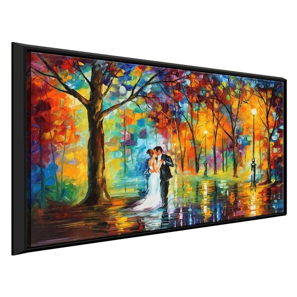 Rainy Wedding ' by Leonid Afremov Framed Oil Painting Print on Canvas. Opens flyout.