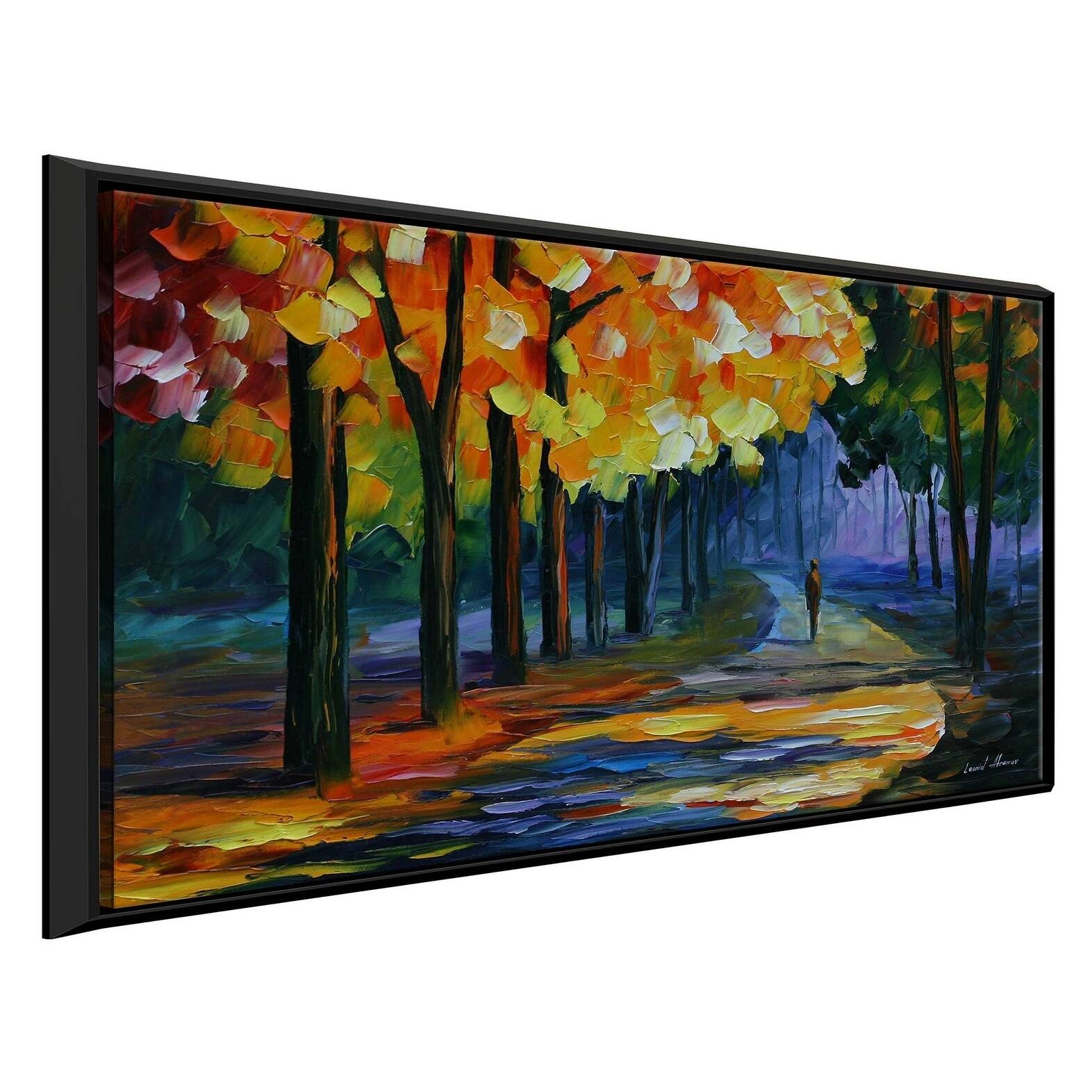 September ' by Leonid Afremov Framed Oil Painting Print on Canvas - Bed ...