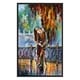 preview thumbnail 2 of 1, Kiss After The Rain ' by Leonid Afremov Framed Oil Painting Print on Canvas