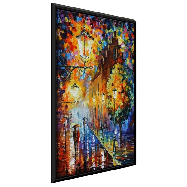 Lights In The Night ' by Leonid Afremov Framed Oil Painting Print on Canvas