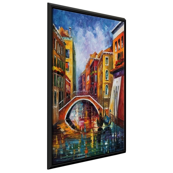 Venice Bridge ' by Leonid Afremov Framed Oil Painting Print on Canvas
