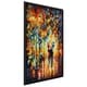 preview thumbnail 1 of 1, Under One Umbrella ' by Leonid Afremov Framed Oil Painting Print on Canvas