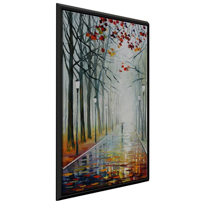 Fog In The Park ' by Leonid Afremov Framed Oil Painting Print on Canvas