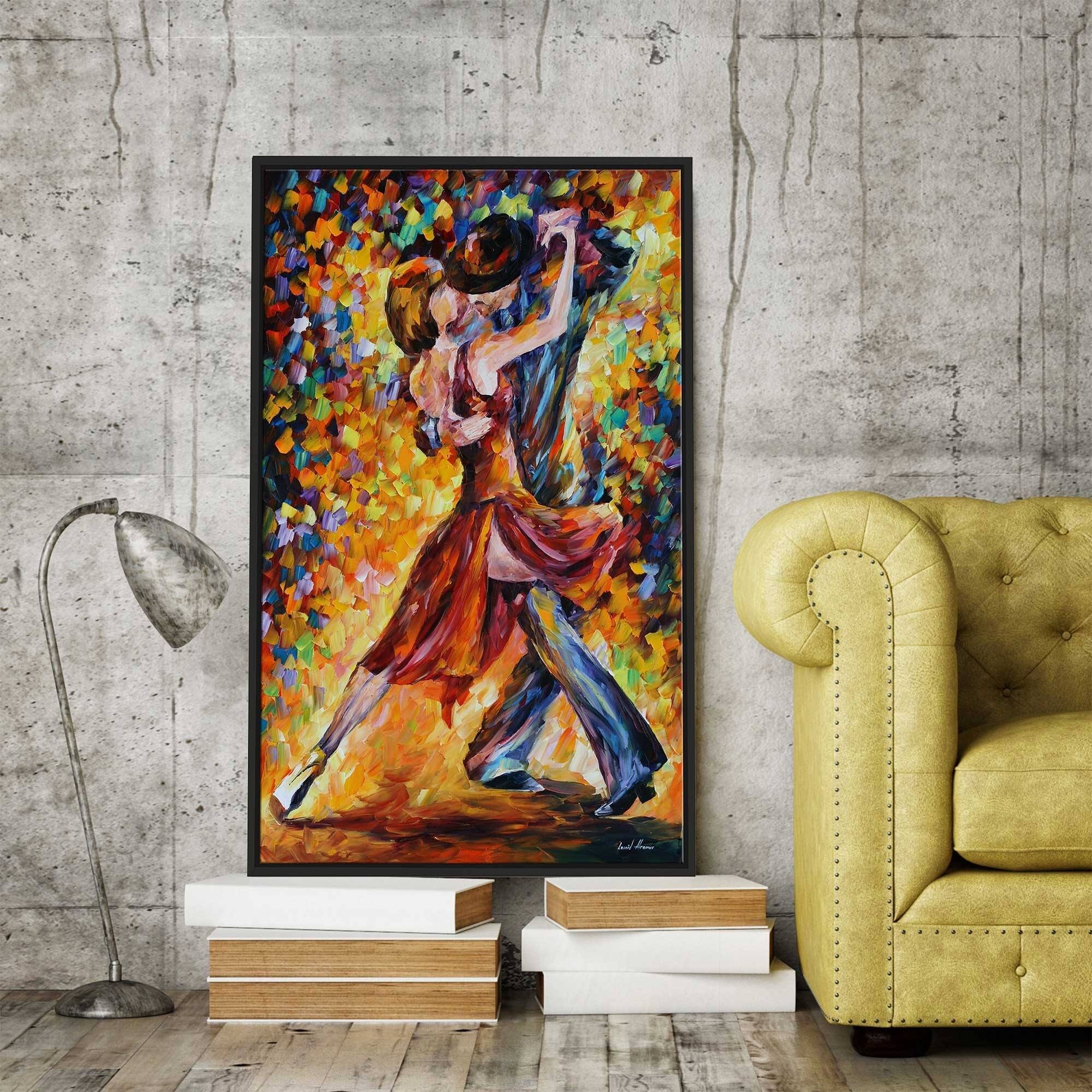 In The Rhythm Of Tango ' by Leonid Afremov Framed Oil Painting Print on ...