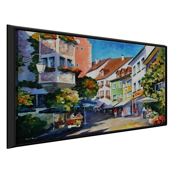 Sunny Meersburg Germany ' by Leonid Afremov Framed Oil Painting Print on Canvas