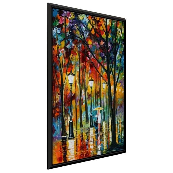 Lady In White ' by Leonid Afremov Framed Oil Painting Print on Canvas