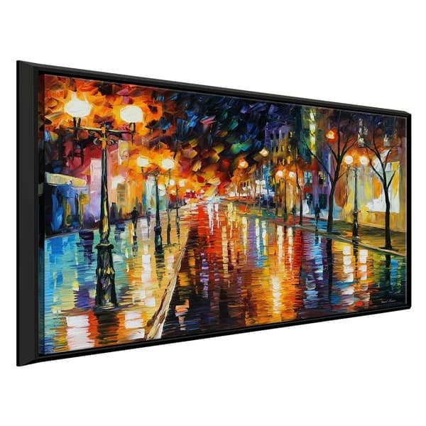 Night Perspective ' by Leonid Afremov Framed Oil Painting Print on ...