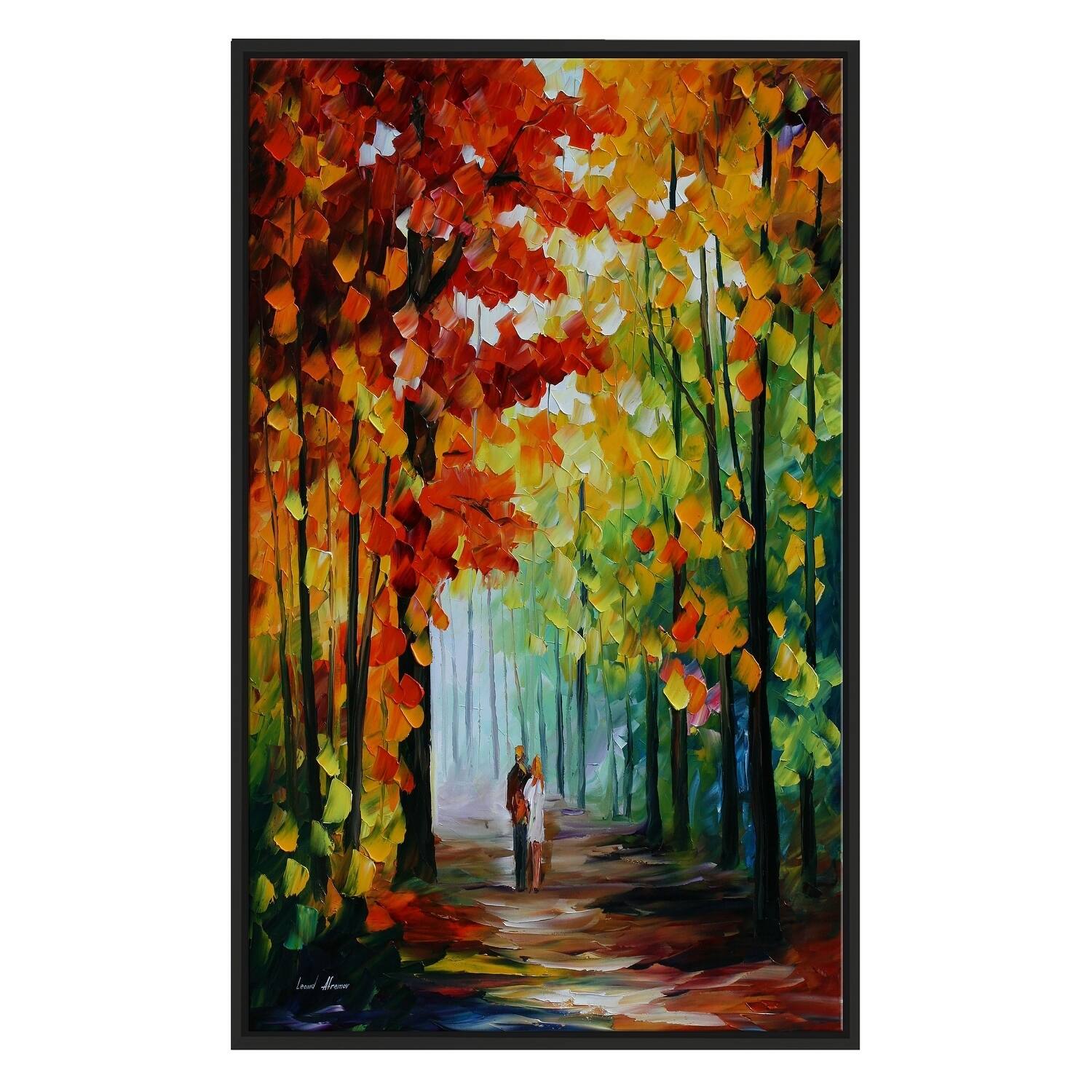 Morning In The Woods ' by Leonid Afremov Framed Oil Painting Print on ...