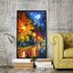 Blue Moon ' by Leonid Afremov Framed Oil Painting Print on Canvas - Bed ...