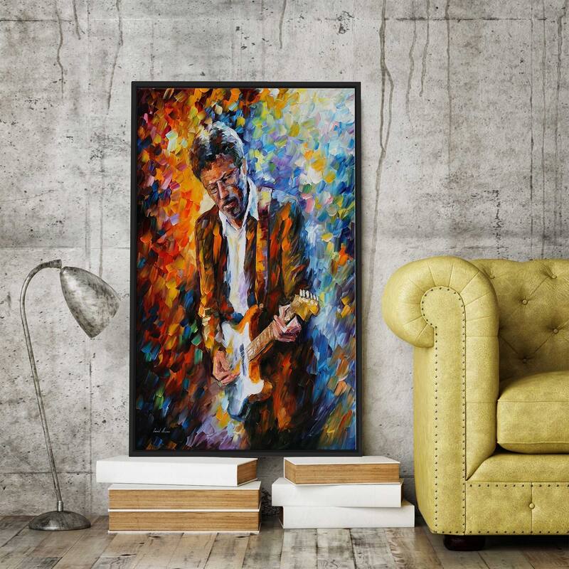 Eric Clapton ' by Leonid Afremov Framed Oil Painting Print on Canvas