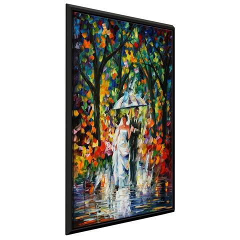 Wedding Under The Rain ' by Leonid Afremov Framed Oil Painting Print on Canvas