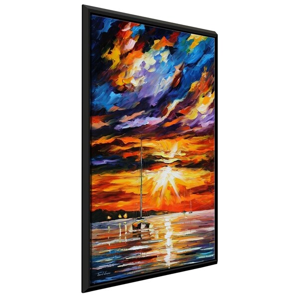 Sunset Melody ' by Leonid Afremov Framed Oil Painting Print on Canvas