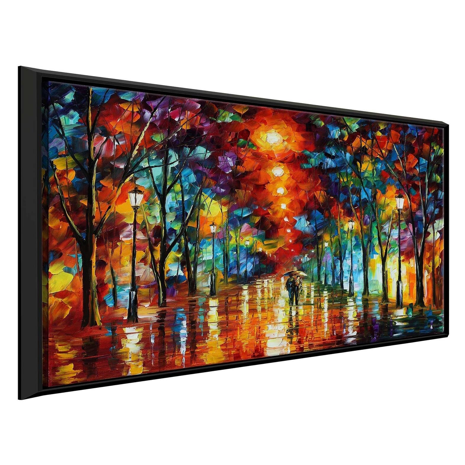 Night Park ' by Leonid Afremov Framed Oil Painting Print on Canvas ...