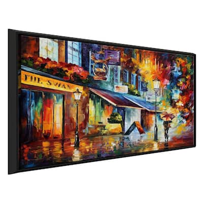 The Swan, London ' by Leonid Afremov Framed Oil Painting Print on Canvas