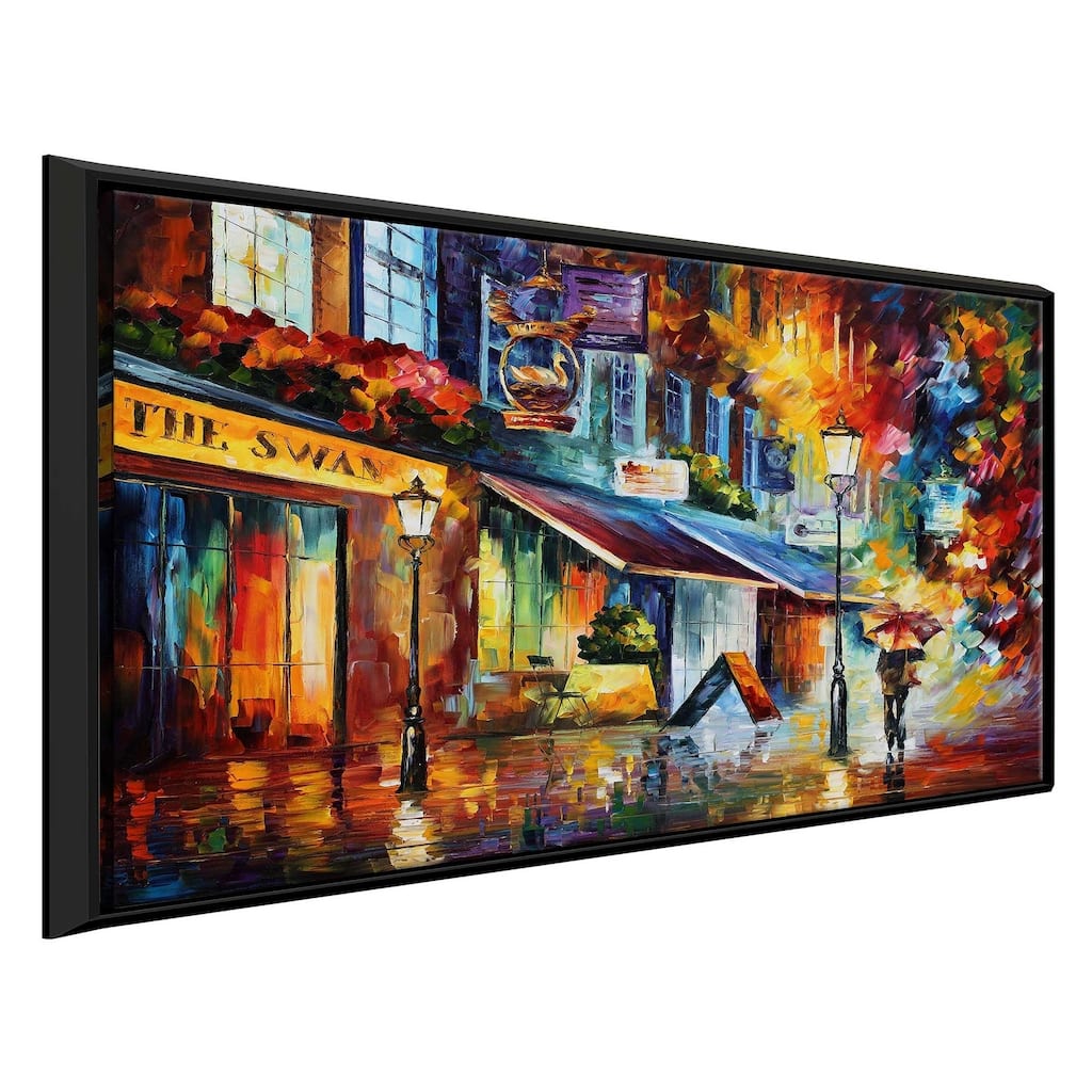 The Swan, London ' by Leonid Afremov Framed Oil Painting Print on Canvas