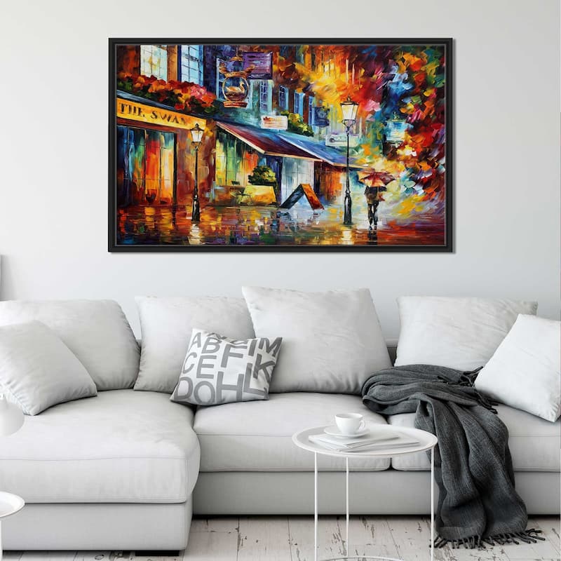 The Swan, London ' by Leonid Afremov Framed Oil Painting Print on Canvas