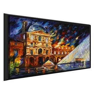 Musee De Louvre ' by Leonid Afremov Framed Oil Painting Print on Canvas ...