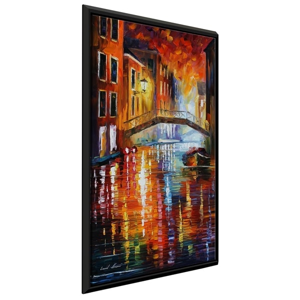 The Canals Of Venice ' by Leonid Afremov Framed Oil Painting Print on Canvas
