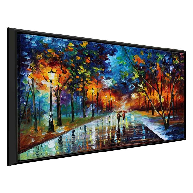 Winter Park ' by Leonid Afremov Framed Oil Painting Print on Canvas