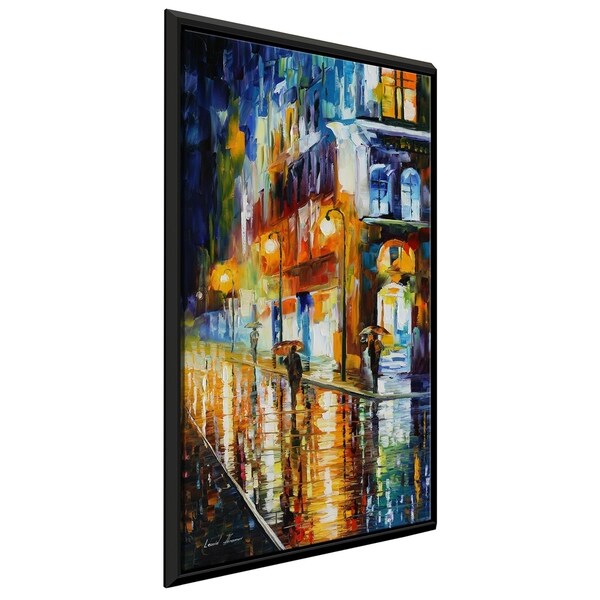 City Of Rain ' by Leonid Afremov Framed Oil Painting Print on Canvas