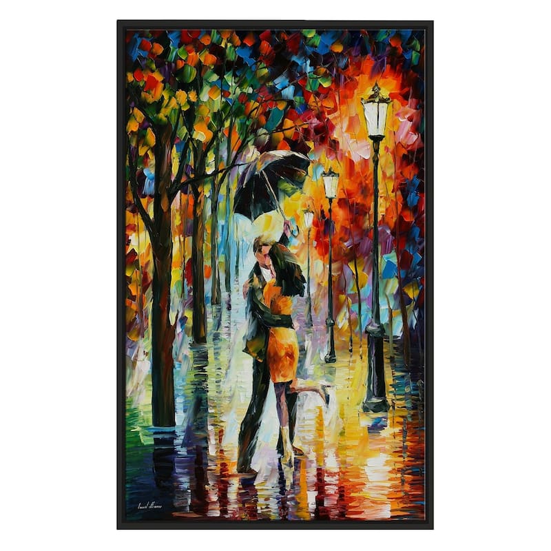 Dance Under The Rain ' by Leonid Afremov Framed Oil Painting Print on Canvas