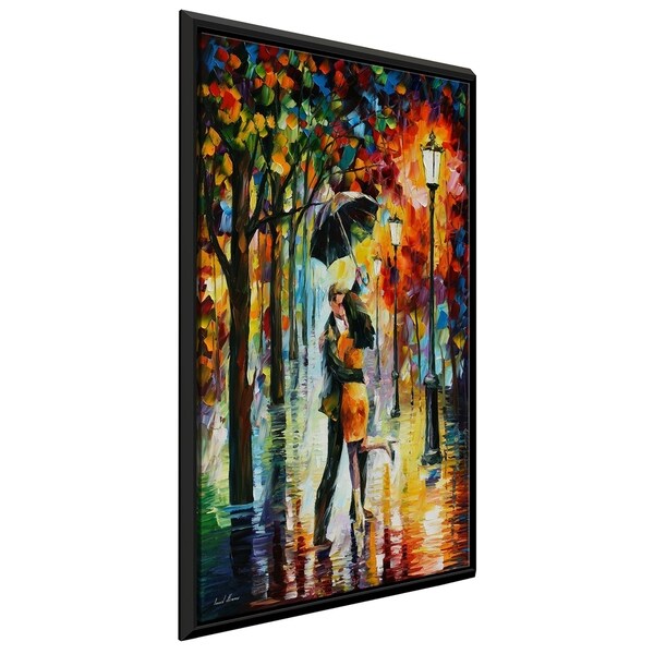 Dance Under The Rain ' by Leonid Afremov Framed Oil Painting Print on Canvas. Opens flyout.