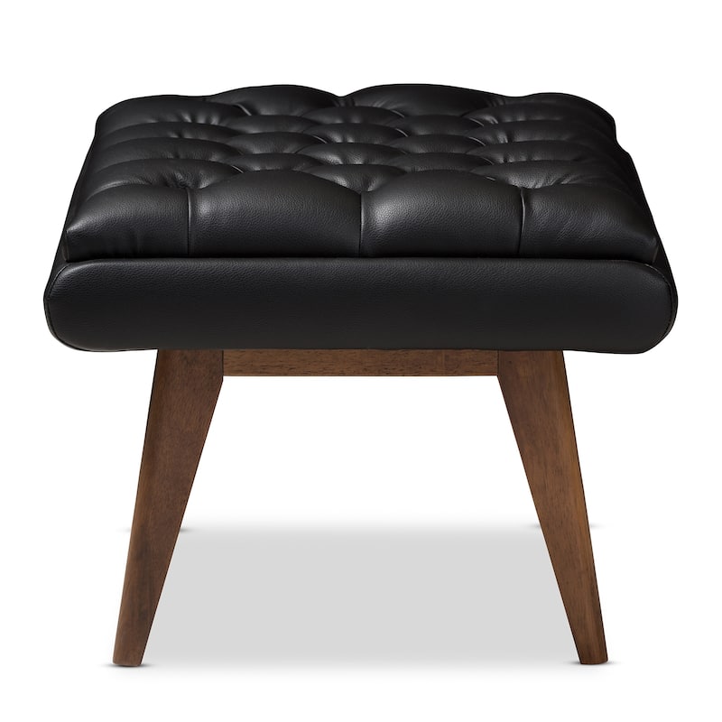 Mid-Century Upholstered Ottoman by Baxton Studio