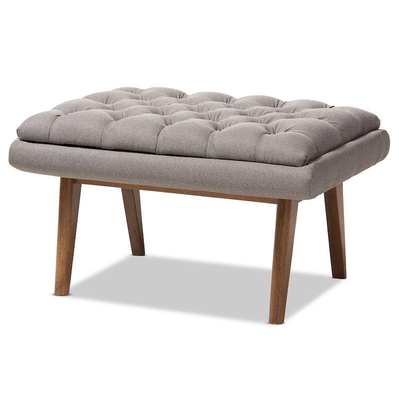 Mid-Century Upholstered Ottoman by Baxton Studio