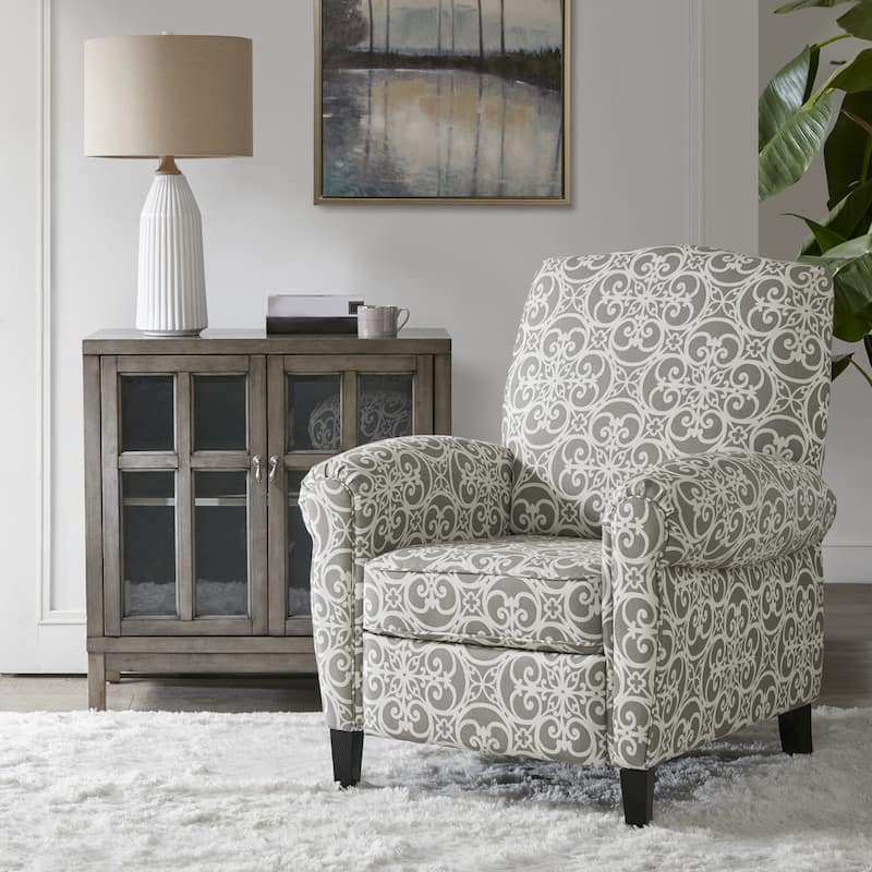 Madison Park Oscar Grey Push Back Recliner