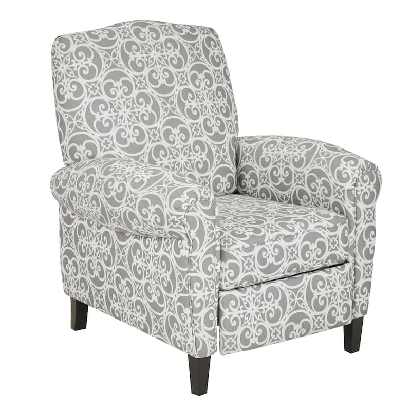 Madison Park Oscar Grey Push Back Recliner