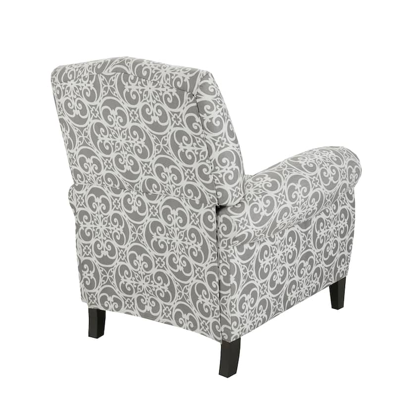 Madison Park Oscar Grey Push Back Recliner