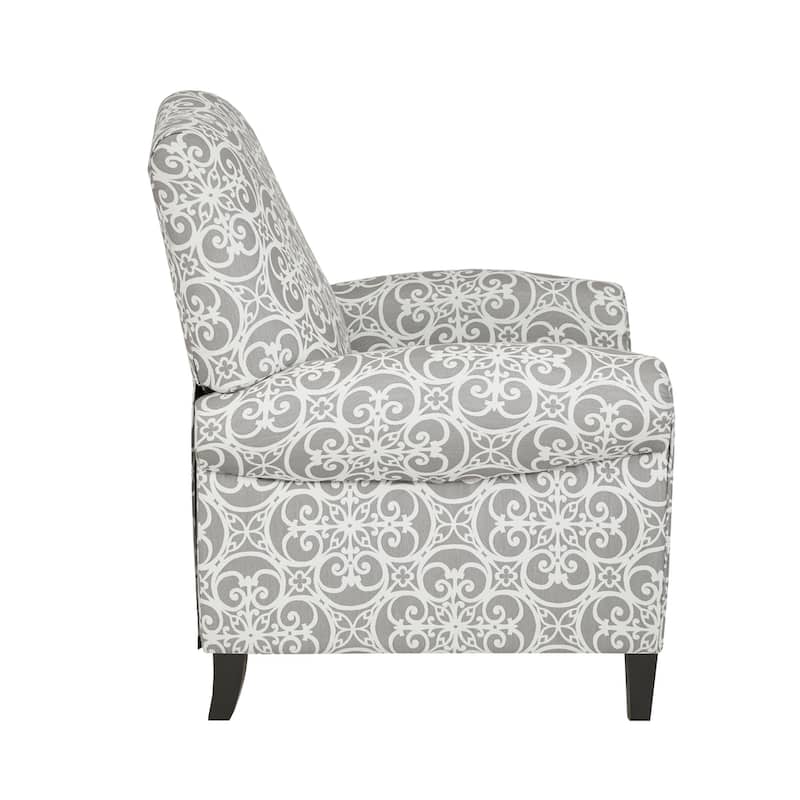 Madison Park Oscar Grey Push Back Recliner