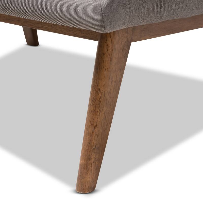 Mid-Century Upholstered Chair And Ottoman Set by Baxton Studio