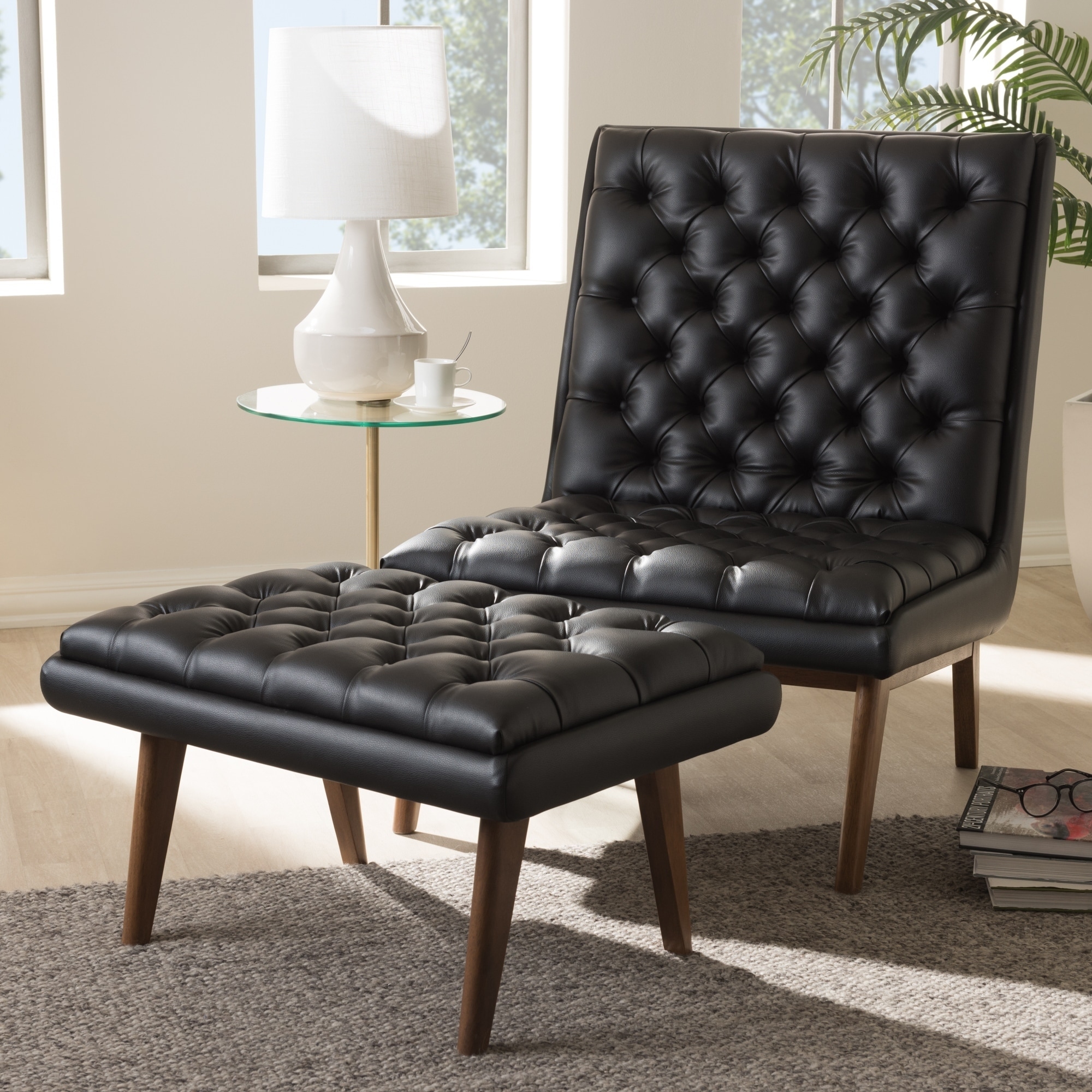 Baxton studio chair and ottoman hot sale