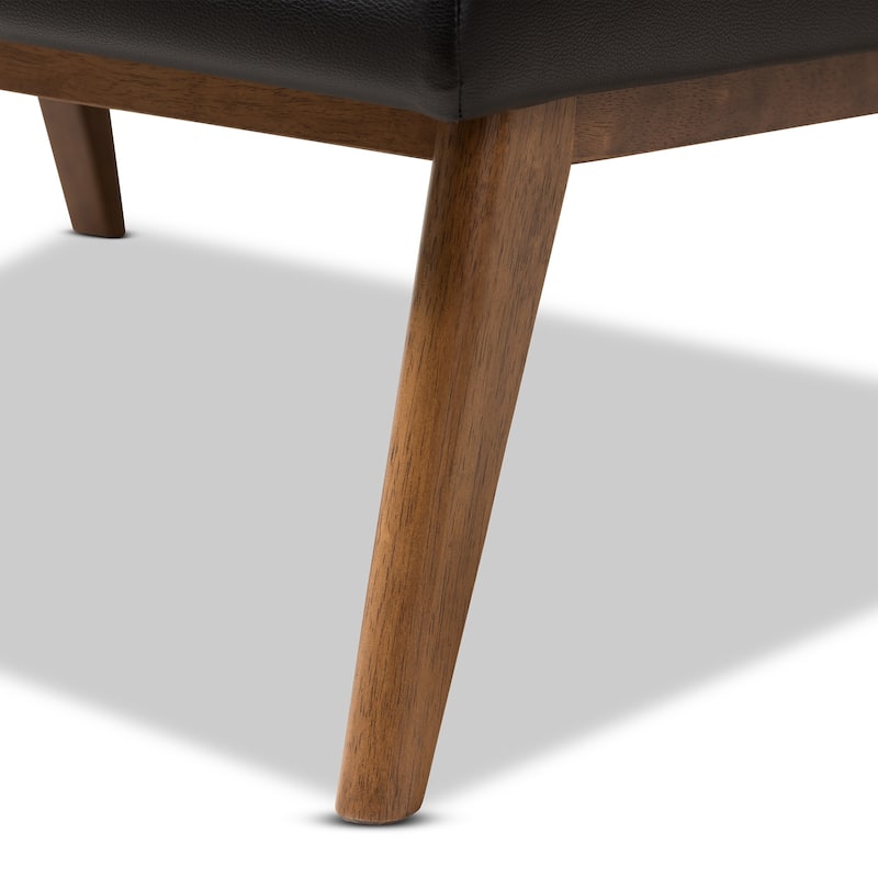 Mid-Century Upholstered Chair And Ottoman Set by Baxton Studio
