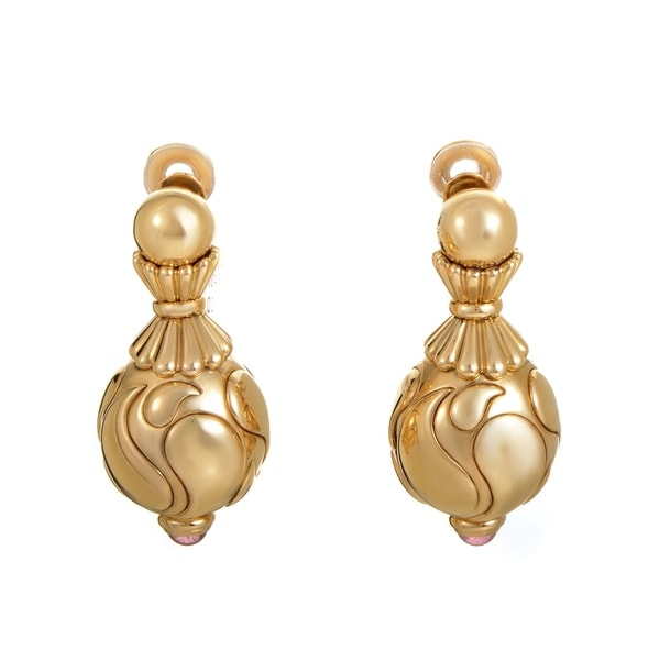 Chopard Pushkin Yellow Gold Pink Tourmaline Earrings Free Chopard Pushkin Yellow Gold Pink Tourmaline Earrings