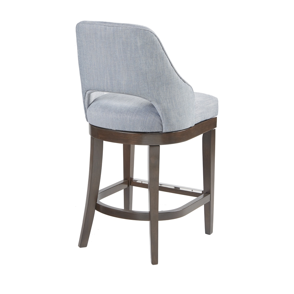 madison park marshall blue counter stool with swivel seat