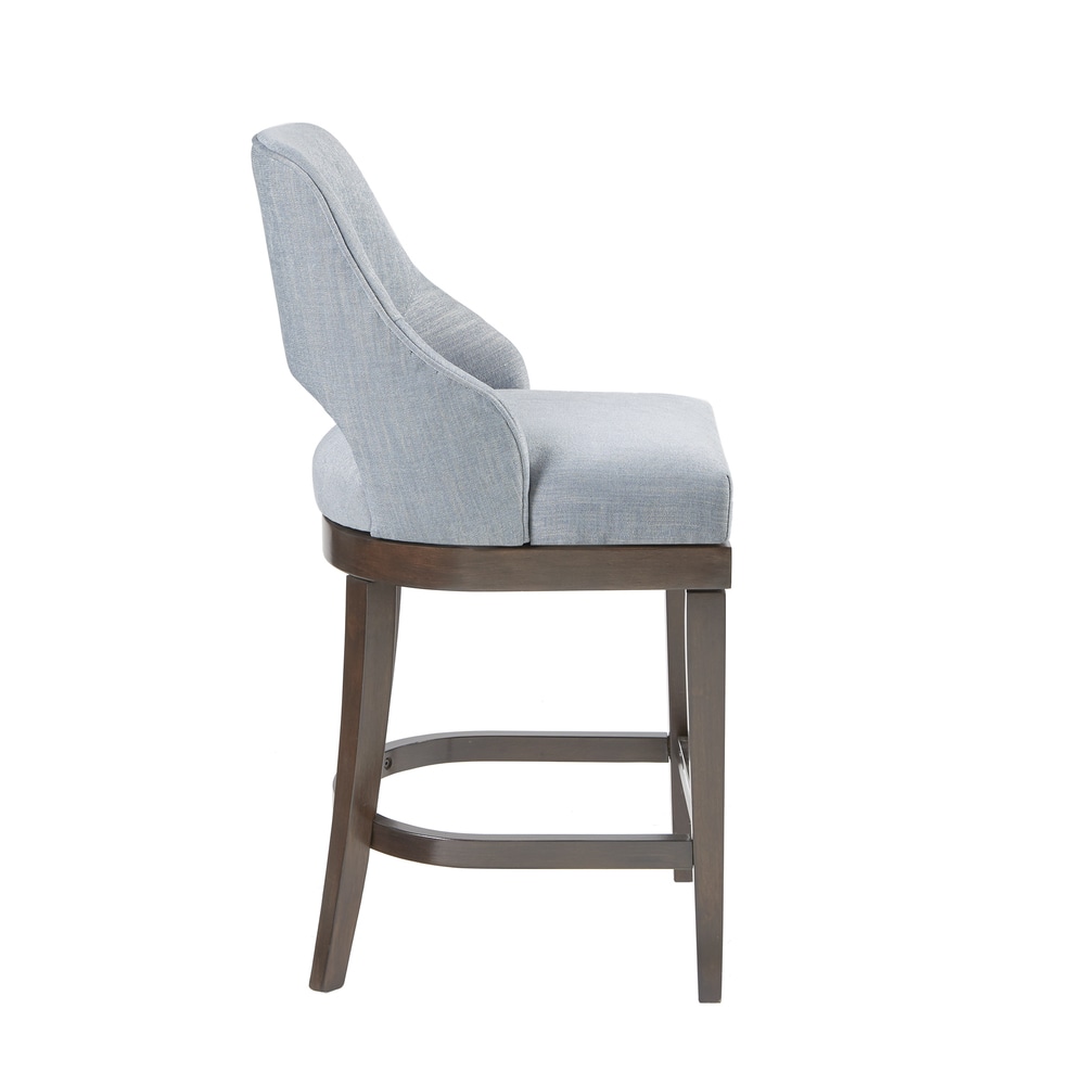 madison park marshall blue counter stool with swivel seat