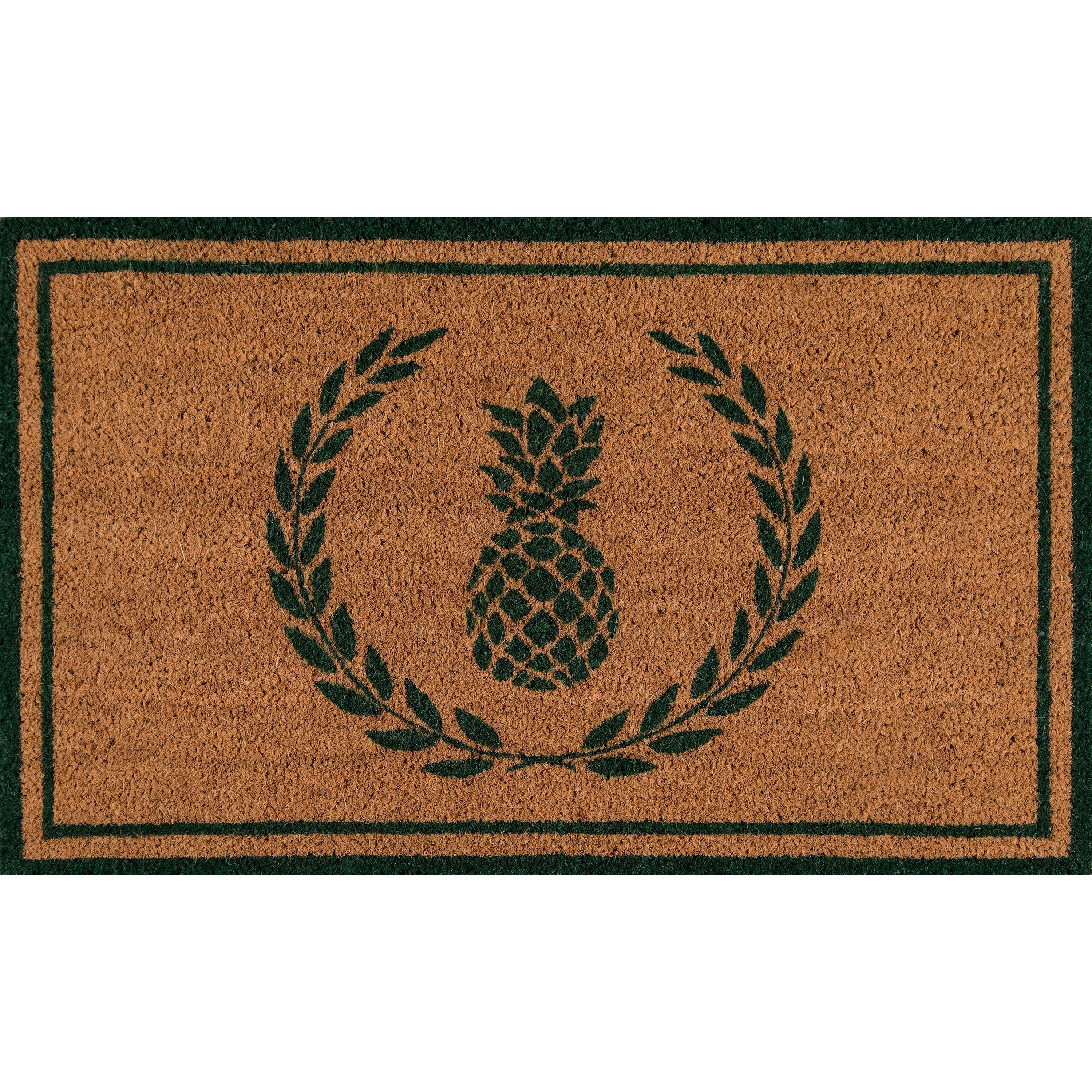 Erin Gates By Momeni Park Pineapple Hand Woven Natural Coir Doormat